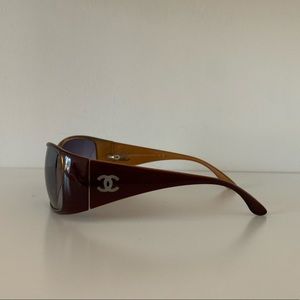Authentic CHANEL 5087-H Color 80311 Brown 2000’s Butterfly Sunglasses